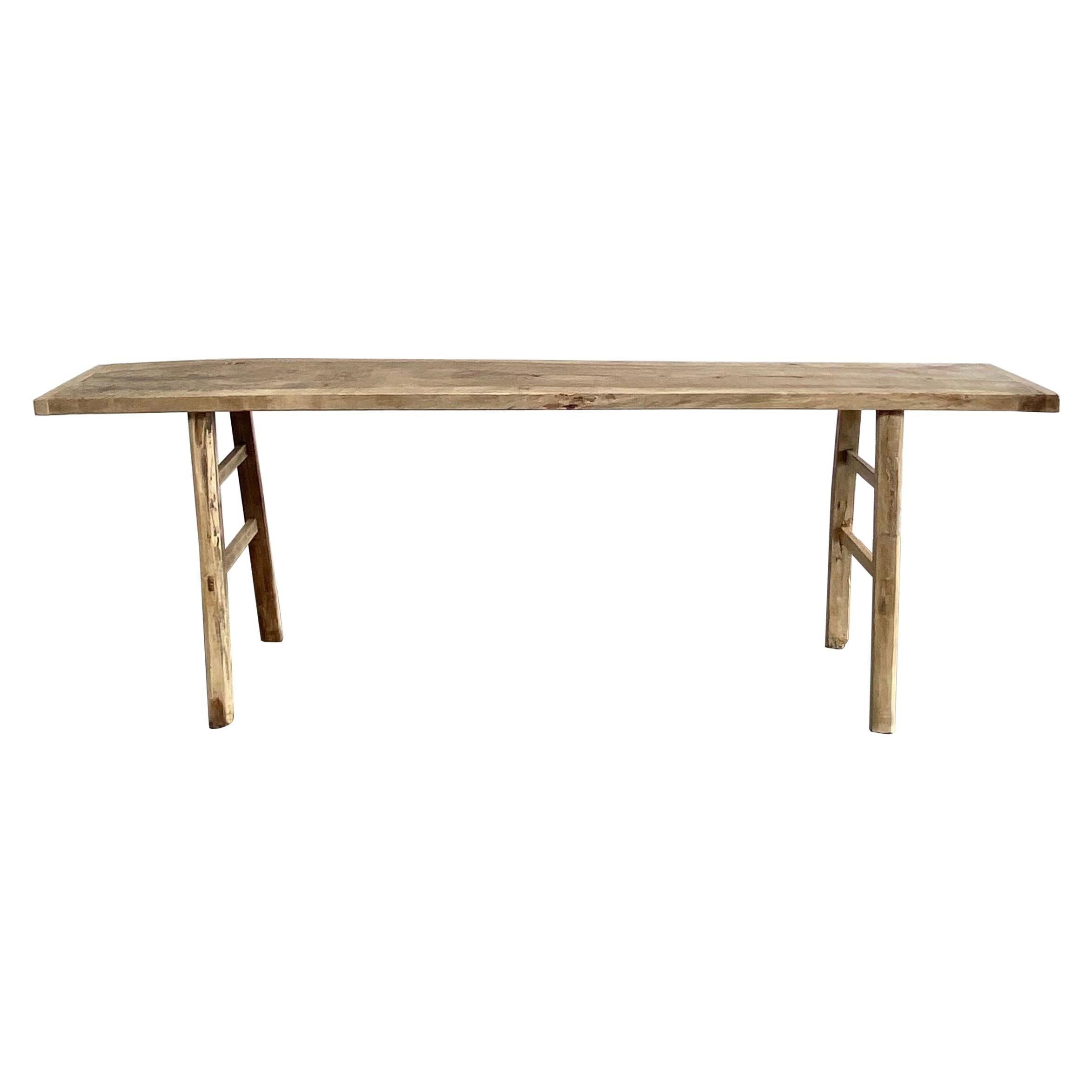 Rustic Wood Console at 1stDibs