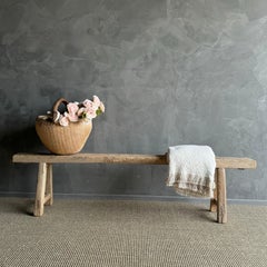 Panchina vintage in legno d'olmo da 80 pollici