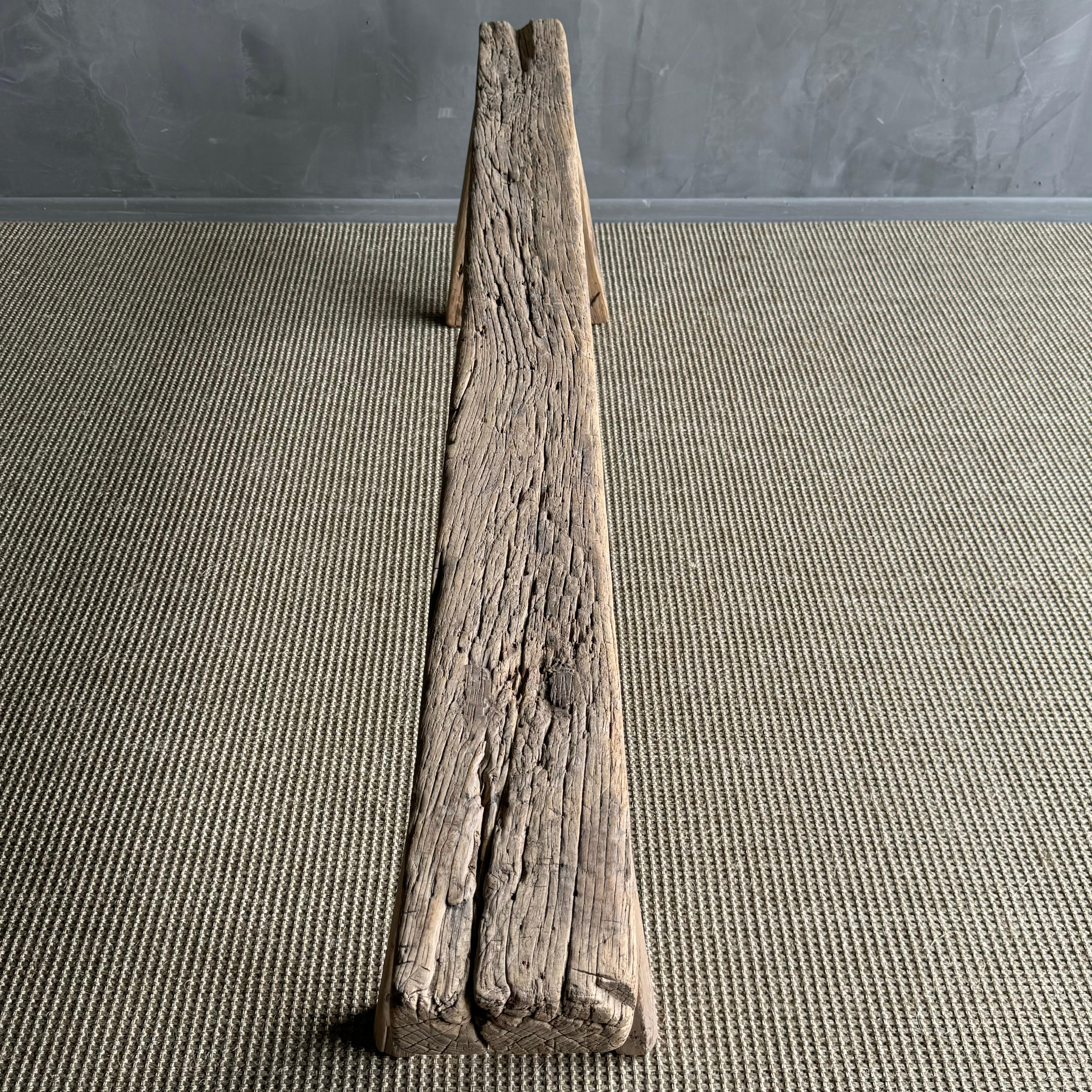 20ième siècle Banc vintage en orme Wood Skinny 80
