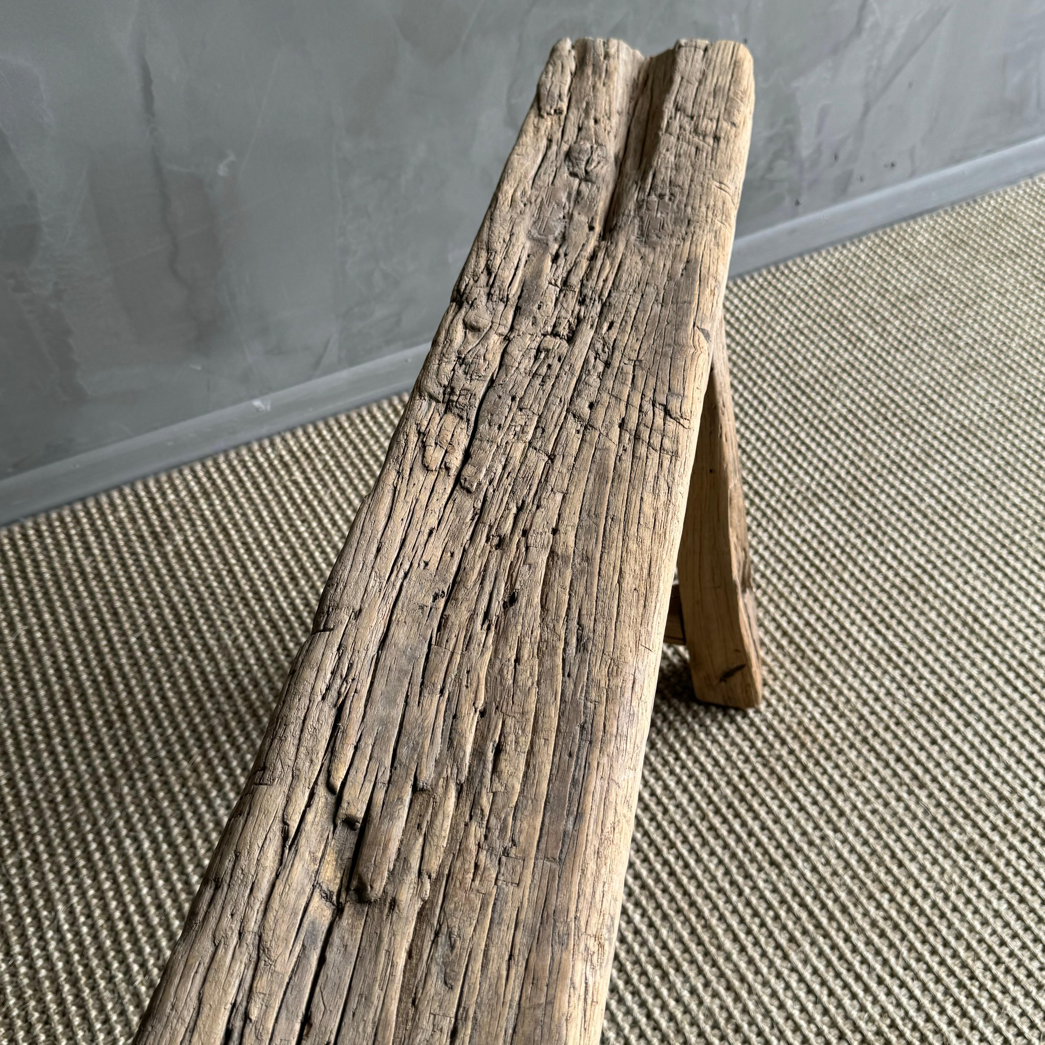 Banc vintage en orme Wood Skinny 80