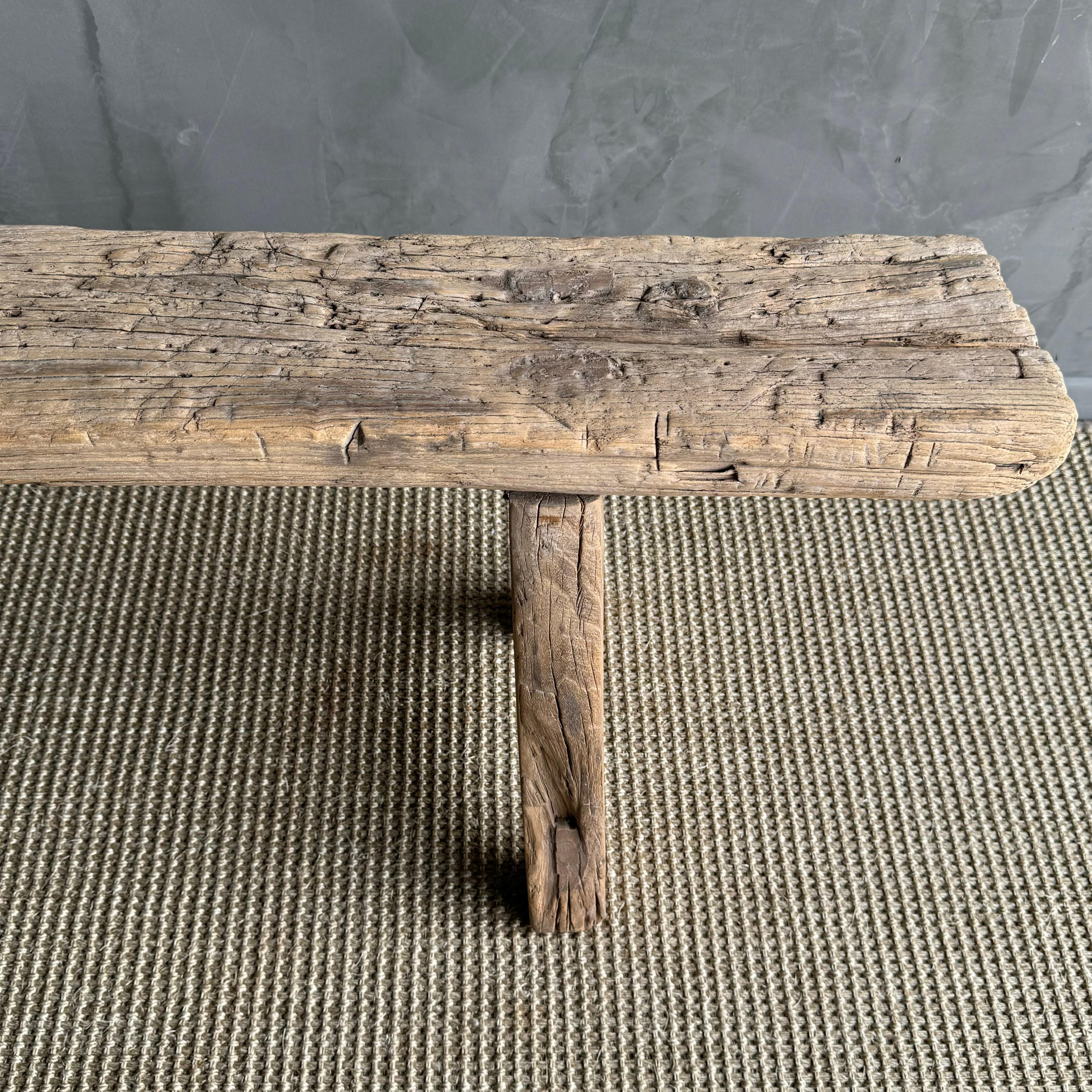 Banc vintage en orme Wood Skinny 80