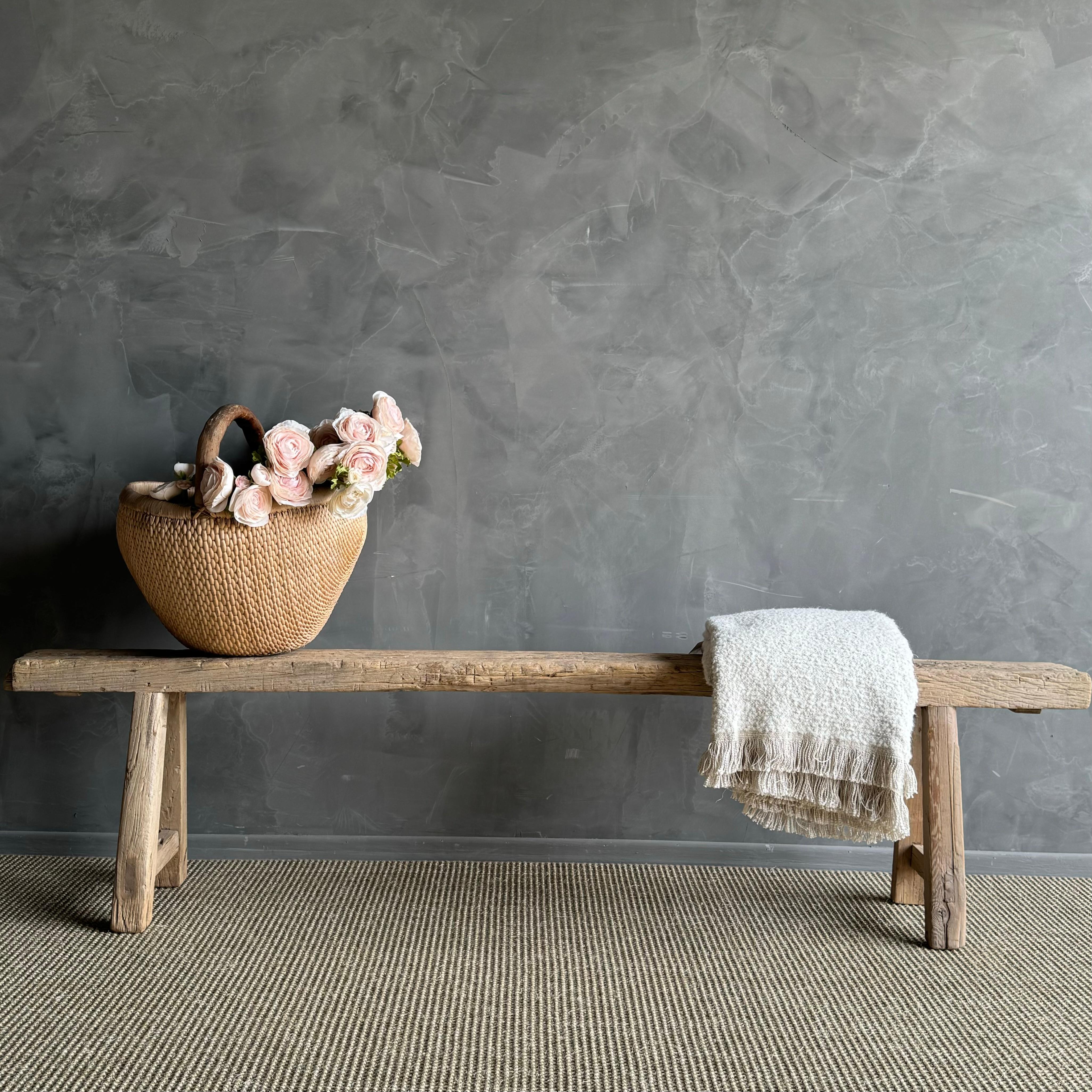 Banc vintage en orme Wood Skinny 80