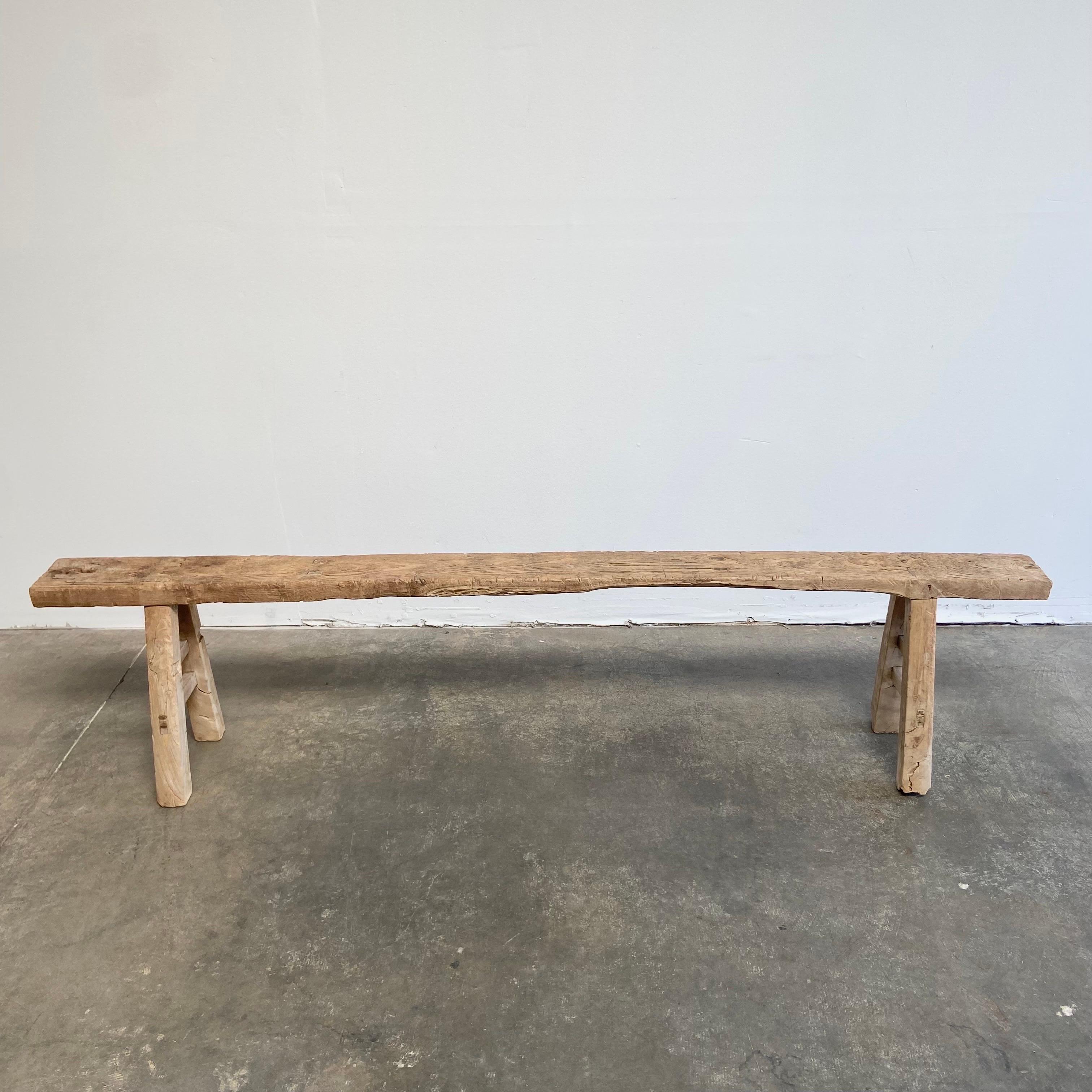 Vintage antique Elm wood bench These are the real vintage antique elm wood benches! Beautiful antique patina, with weathering and age, these are solid and sturdy ready for daily use, use as as a table behind a sofa, stool, coffee table, they are