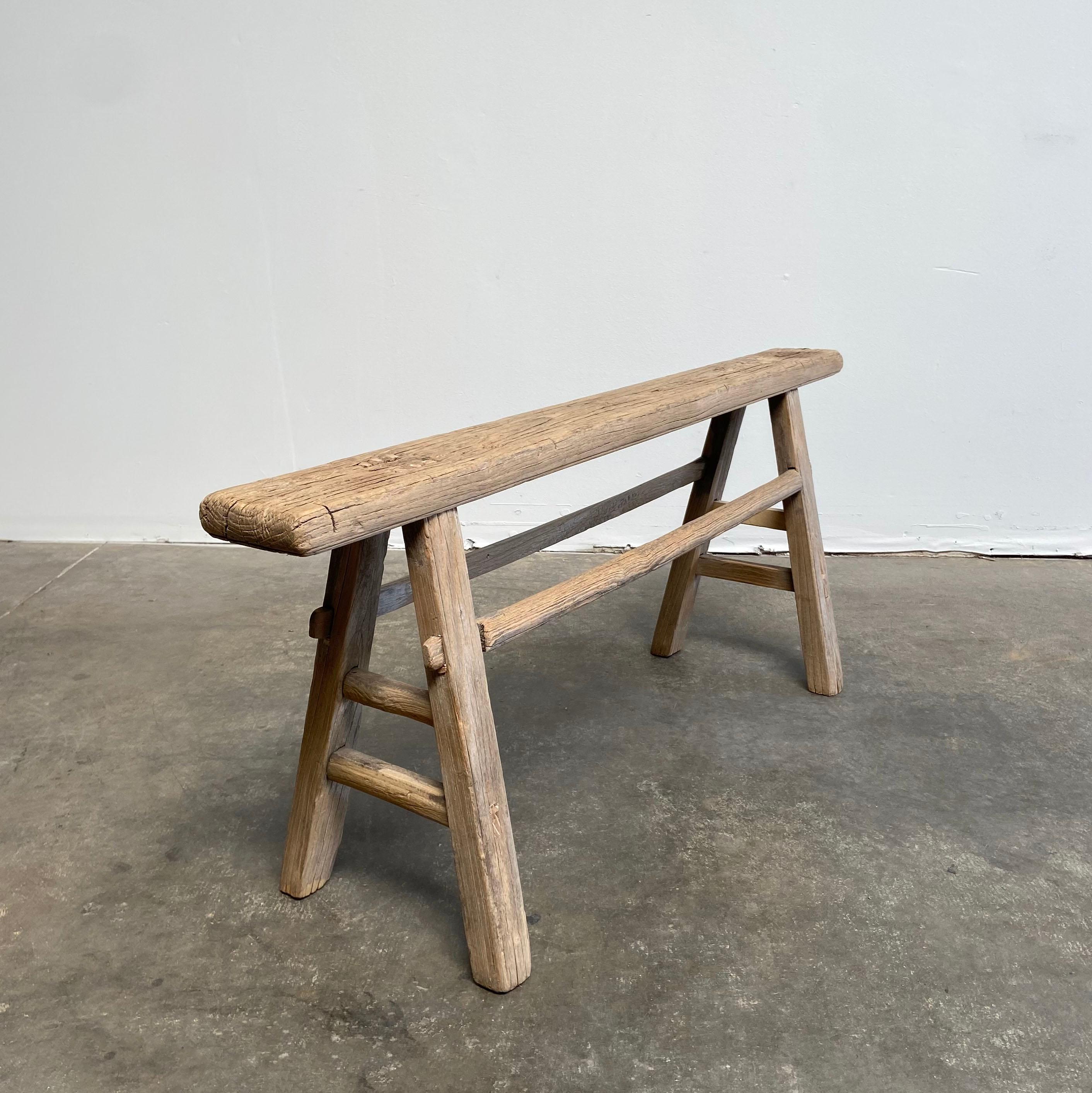 Skinny bench / vintage antique elm wood bench
These are the real vintage antique elm wood benches! Beautiful antique patina, with weathering and age, these are solid and sturdy ready for daily use, use as as a table behind a sofa, stool, coffee
