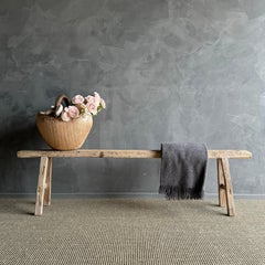 Vintage Elm Wood Skinny Bench