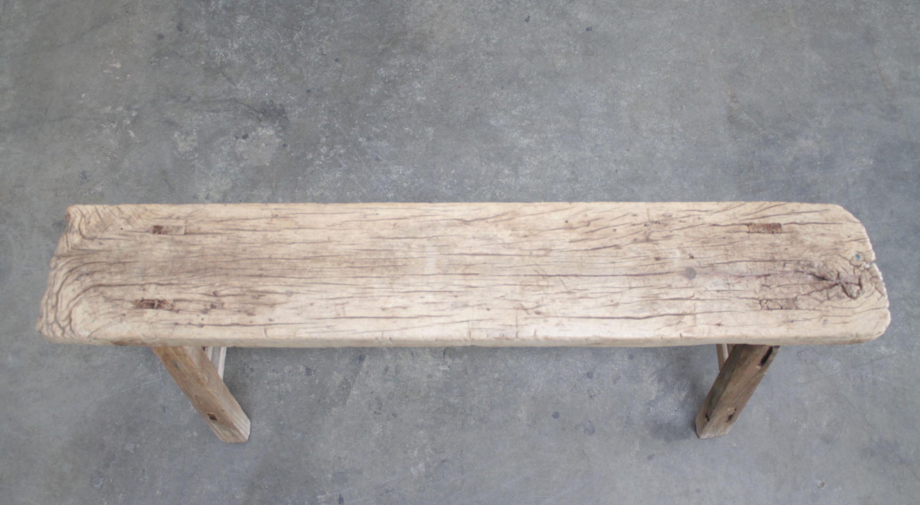 skinny wood bench