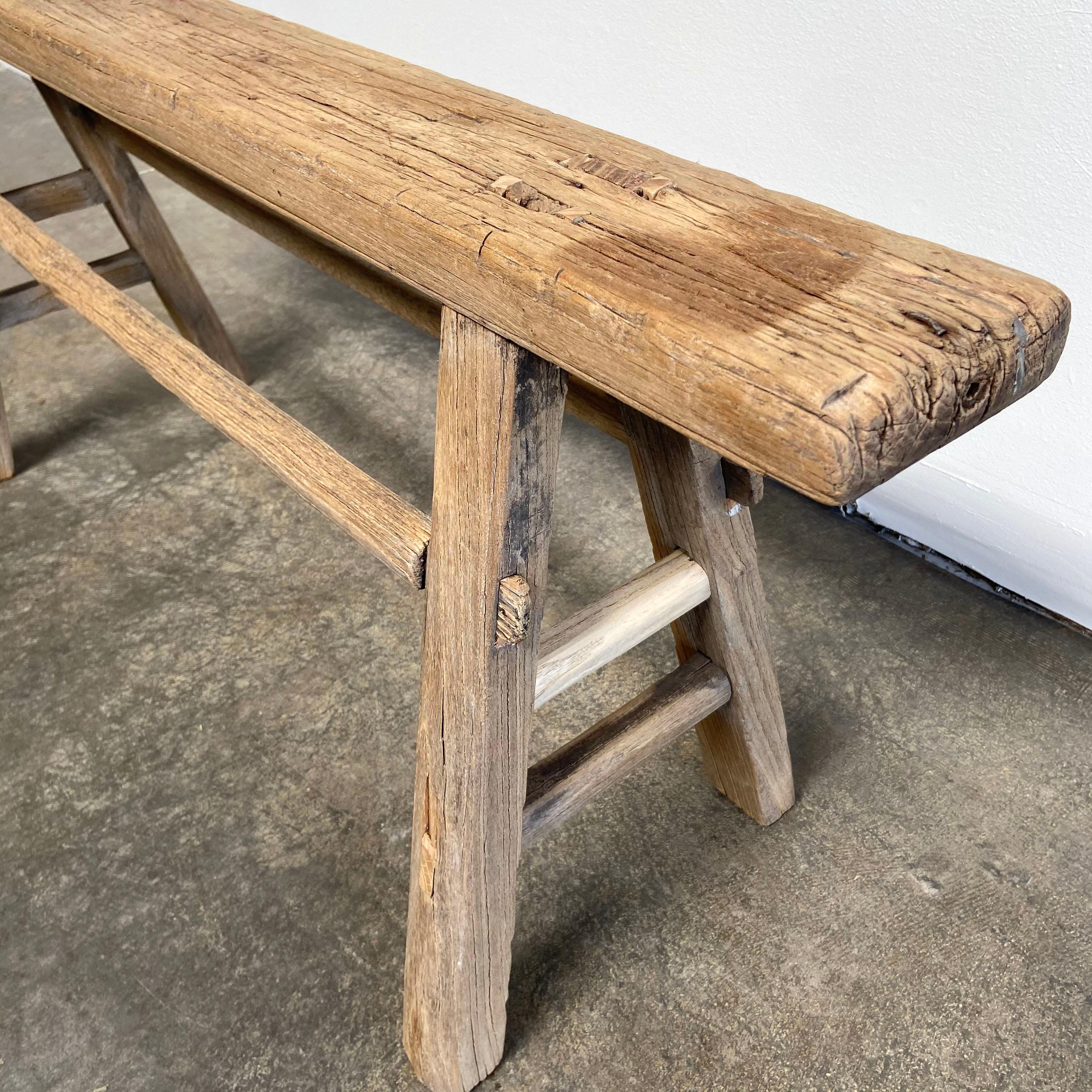 skinny elm bench