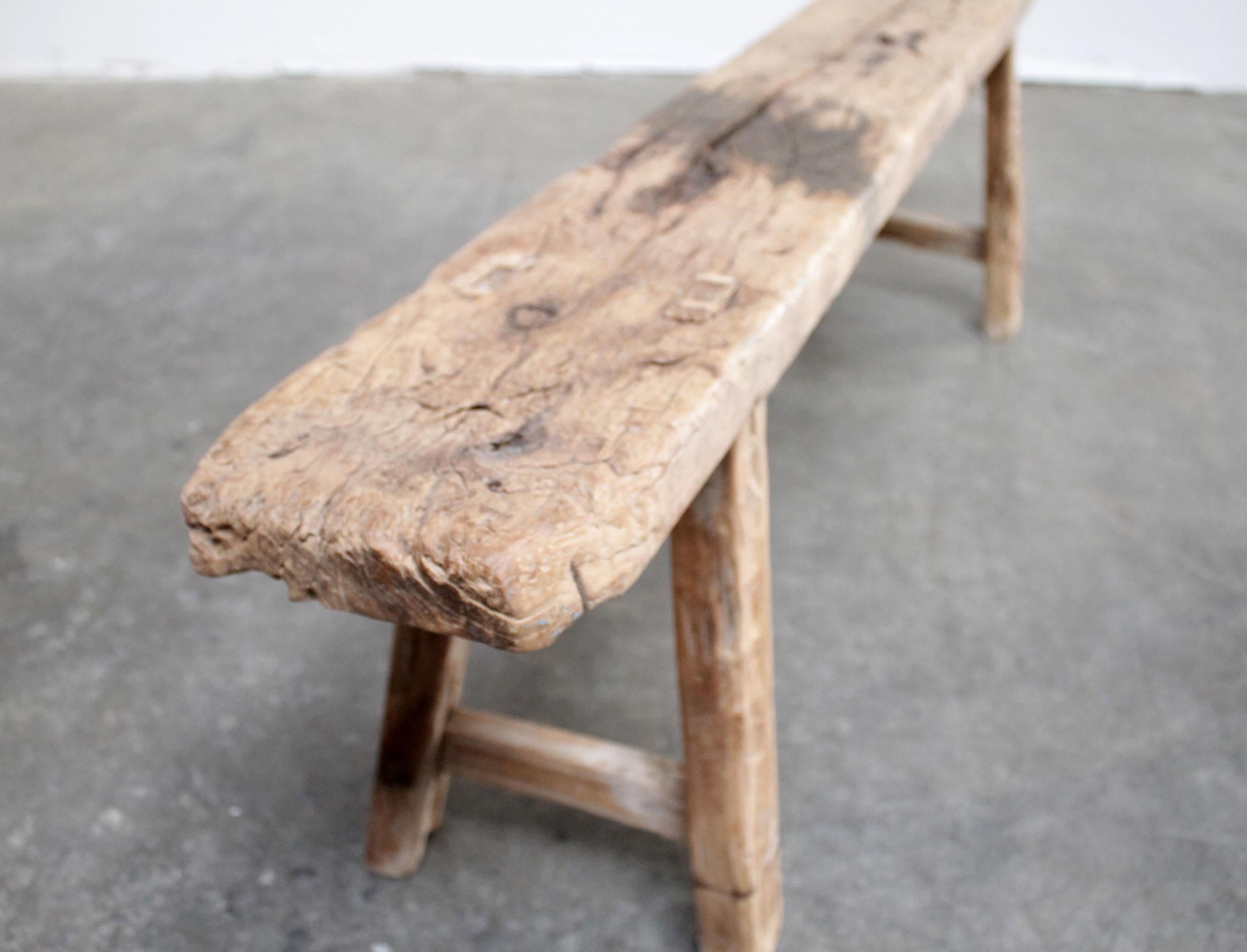 Vintage Elmwood Skinny Bench 2