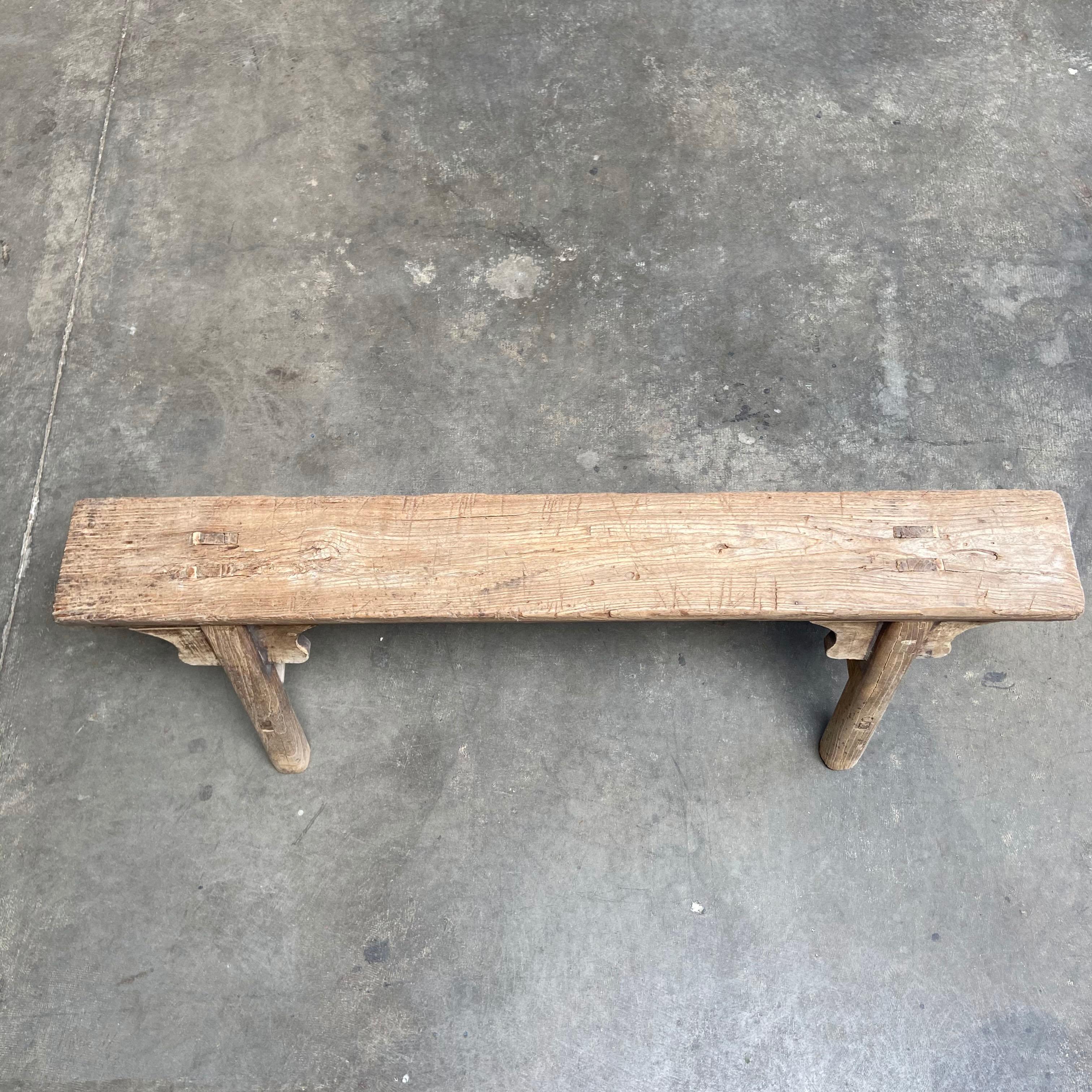 Vintage Elm Wood Skinny Bench at 1stDibs skinny elm bench, skinny