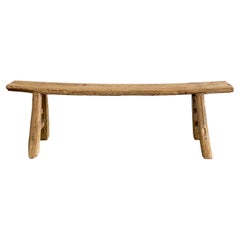 Vintage Elm Wood Skinny Bench