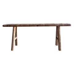 Vintage Elm Wood Skinny Bench Vintage Elm Wood Skinny Bench