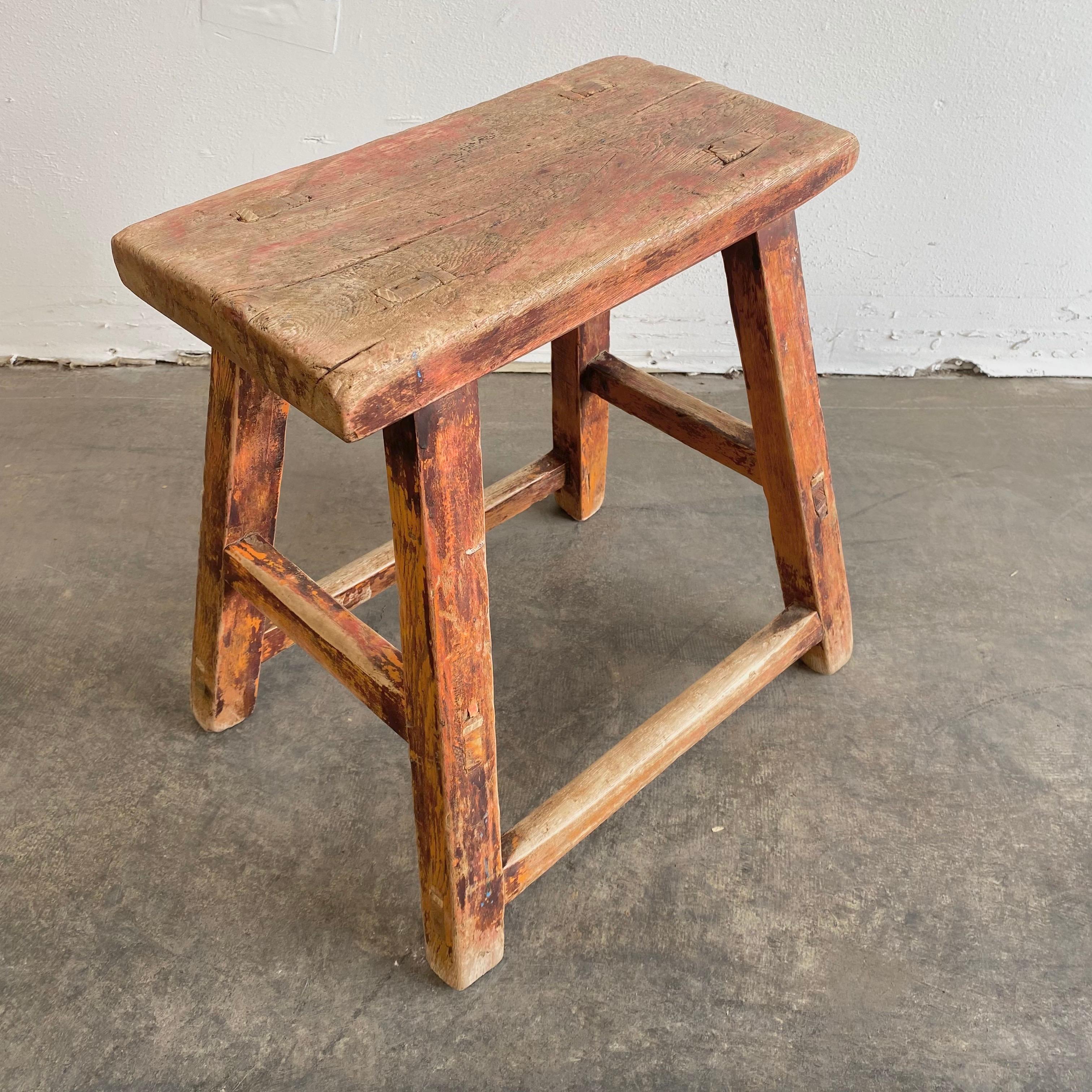 Vintage Antique Elm Wood stool
These are the real vintage antique elm wood stools! Beautiful antique patina, with weathering and age, these are solid and sturdy ready for daily use, use as a table, stool, drink table, they are great for any space.