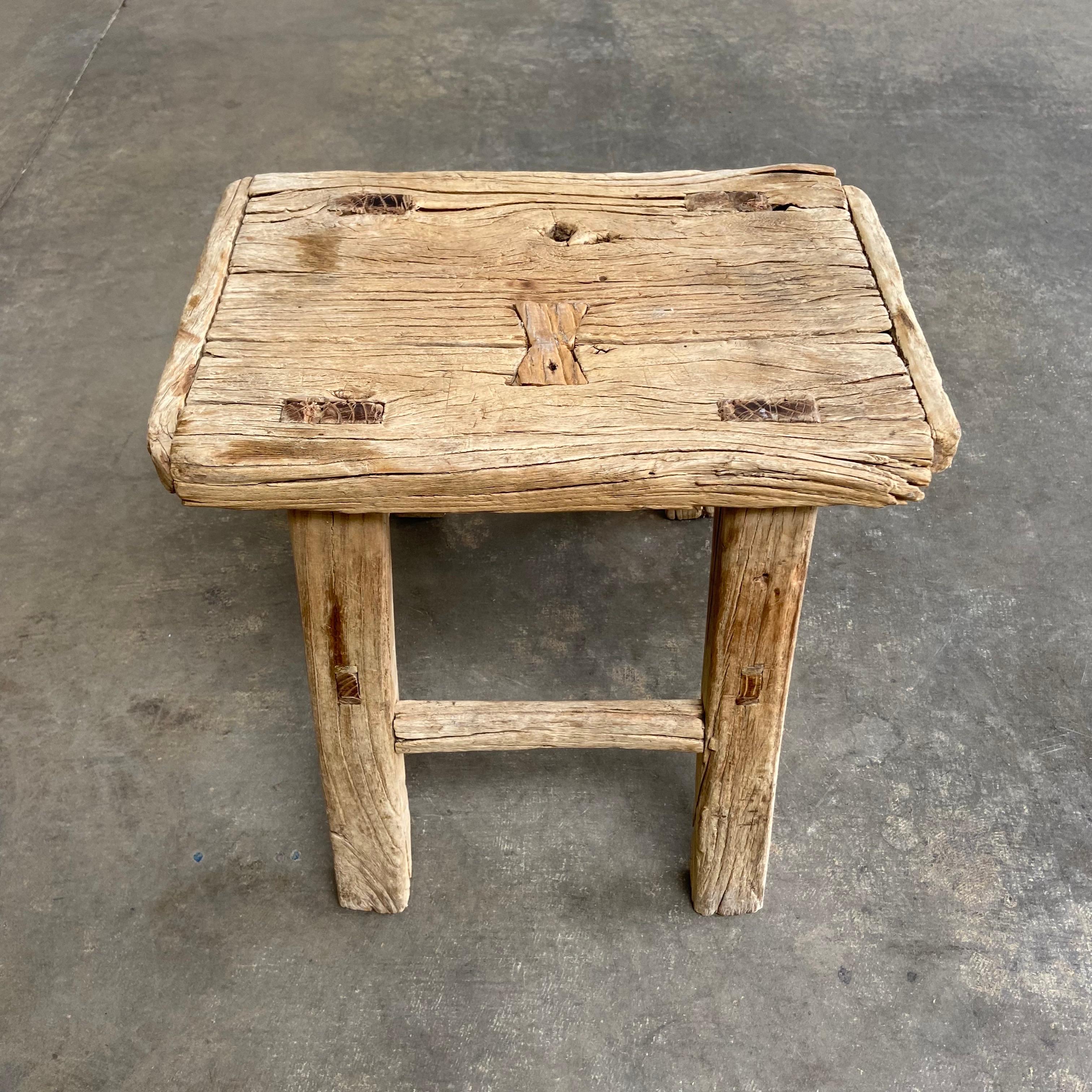 Vintage Antique Elm Wood Stool
These are the real vintage antique elm wood stools! Beautiful antique patina, with weathering and age, these are solid and sturdy ready for daily use, use as a table, stool, drink table, they are great for any space.