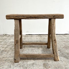 Vintage Ulme Holz Hocker