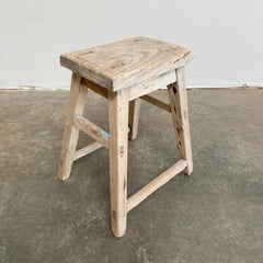 Vintage Ulme Holz Hocker