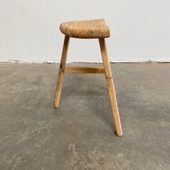 Vintage Elm Wood Stool