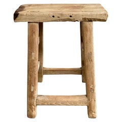 Vintage Elm Wood Stool