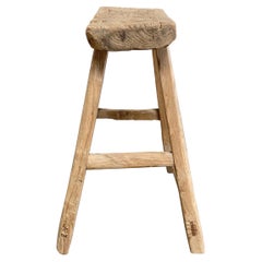 Vintage Elm Wood Stool