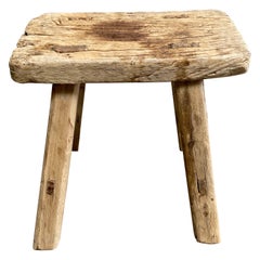 Vintage Elm Wood Stool