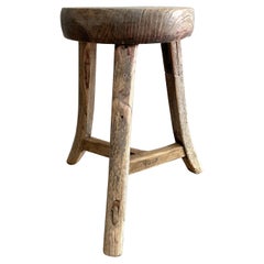Vintage Ulme Holz Hocker