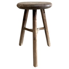 Vintage Ulme Holz Hocker