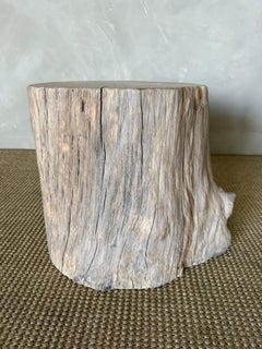 Vintage Elm Wood Stump Table