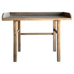 Vintage Elm Wood Table or Desk