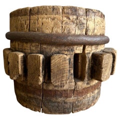Vintage Elm Wood Wheel
