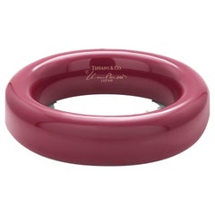 Elsa Peretti for Tiffany and Co Red Lacquer Bangle Bracelet