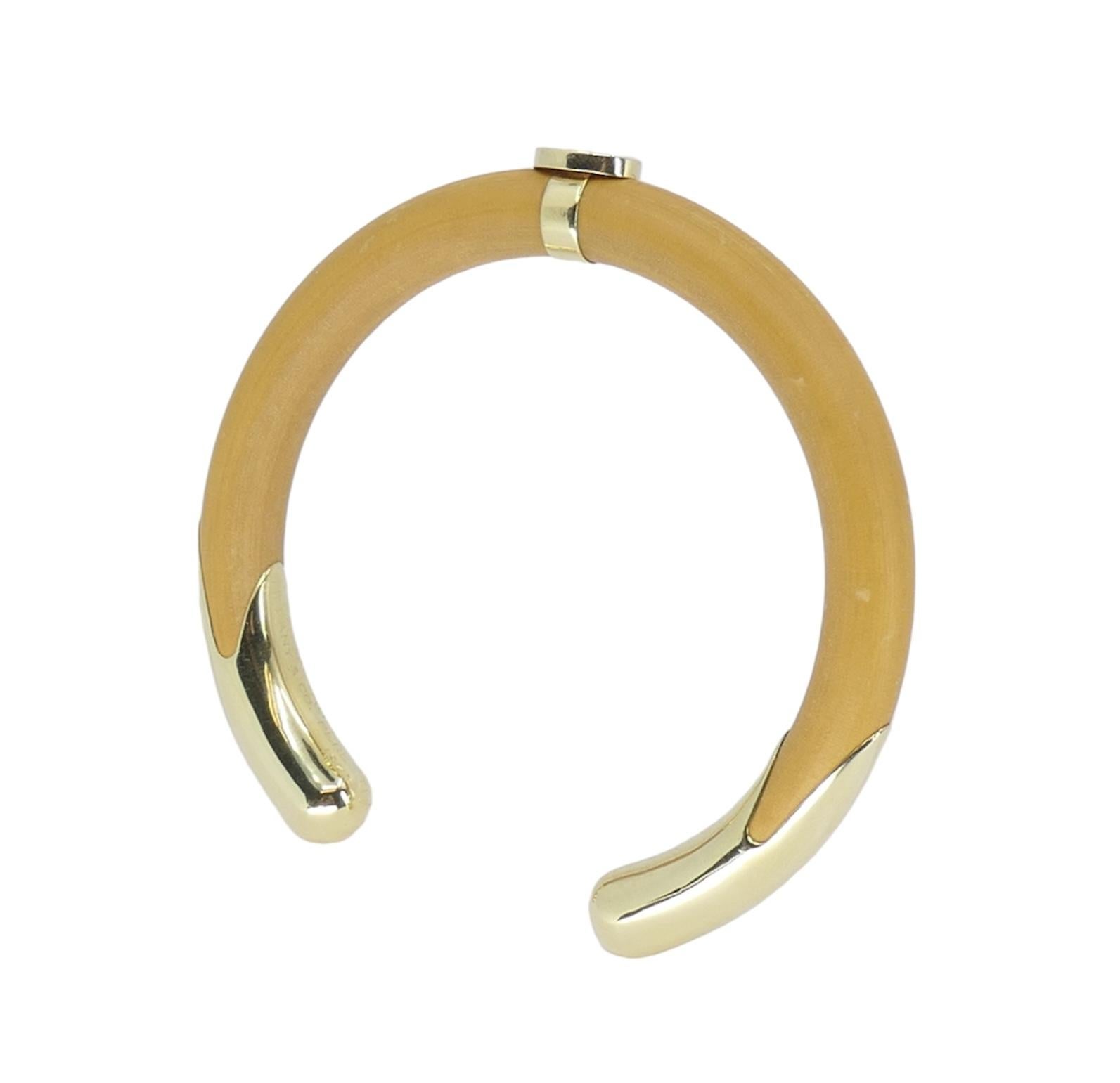 Women's Vintage Elsa Peretti For Tiffany & Co. Bamboo 18k Gold Cuff Bracelet