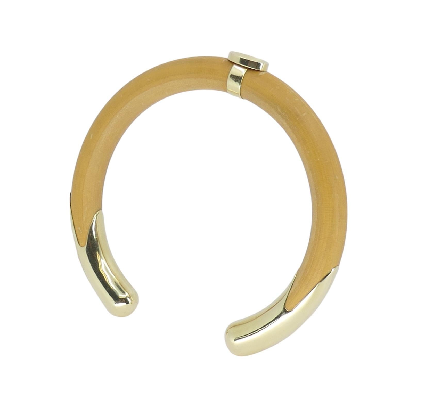 Vintage Elsa Peretti For Tiffany & Co. Bamboo 18k Gold Cuff Bracelet For Sale 1