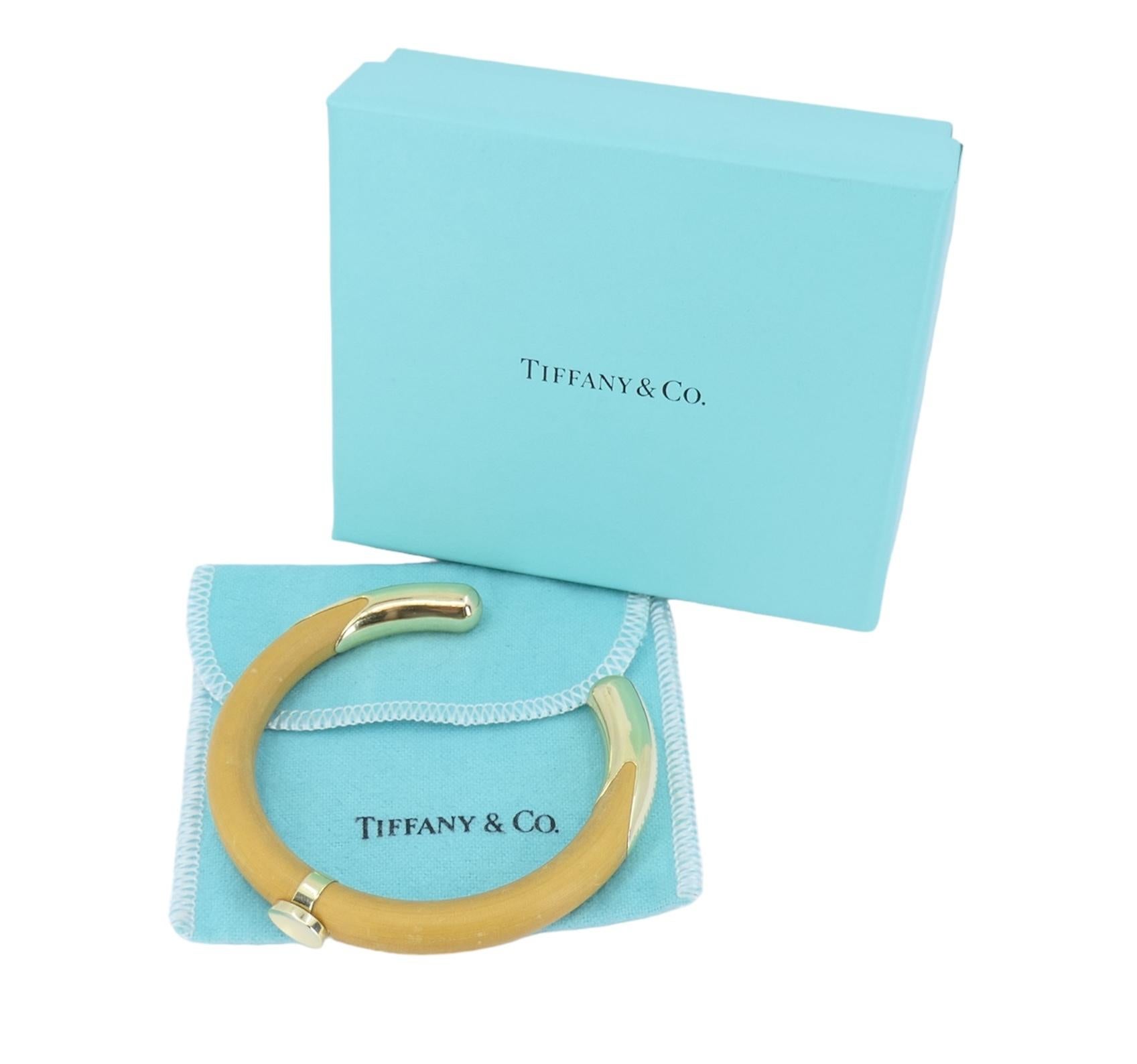 Vintage Elsa Peretti For Tiffany & Co. Bamboo 18k Gold Cuff Bracelet For Sale 4
