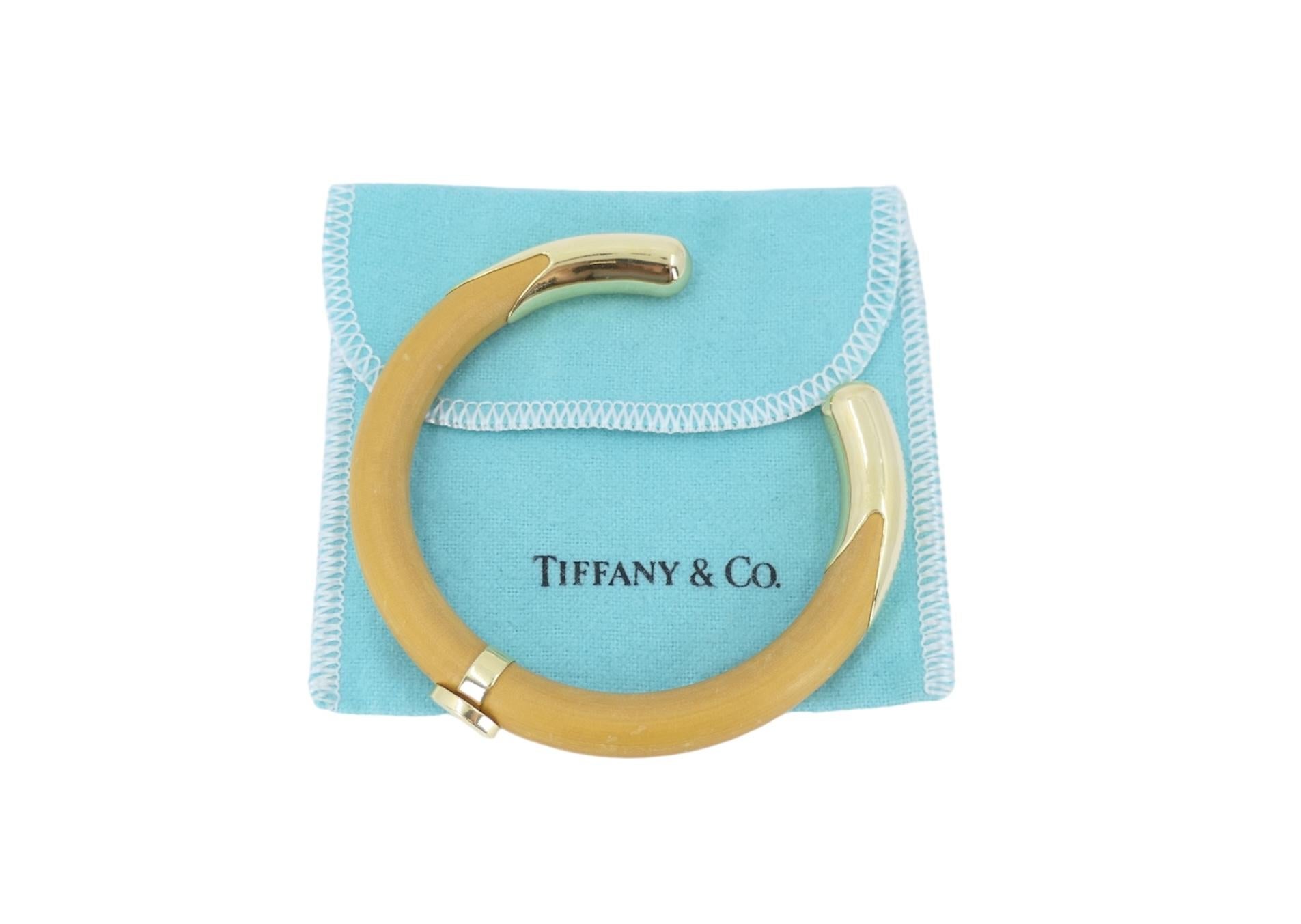 Vintage Elsa Peretti For Tiffany & Co. Bamboo 18k Gold Cuff Bracelet For Sale 5