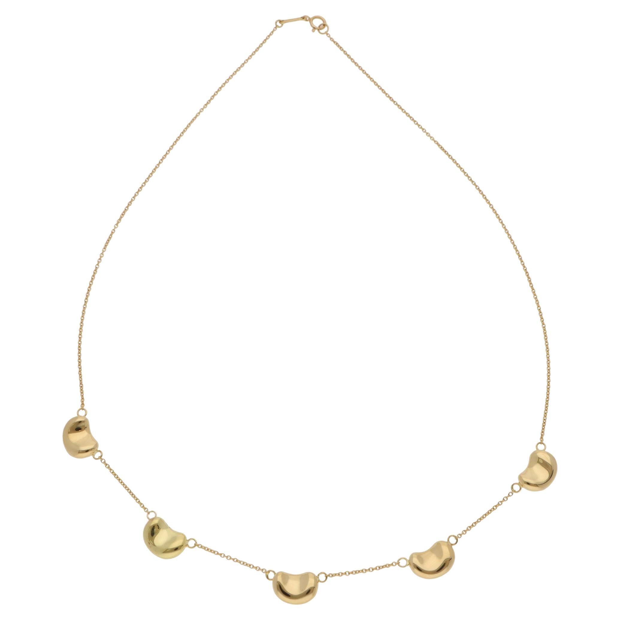 Elsa Peretti for Tiffany & Co. d'epoca. Collana di fagioli