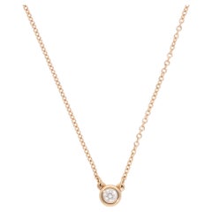 Vintage Elsa Peretti for Tiffany & Co. Diamond Necklace in Rose Gold