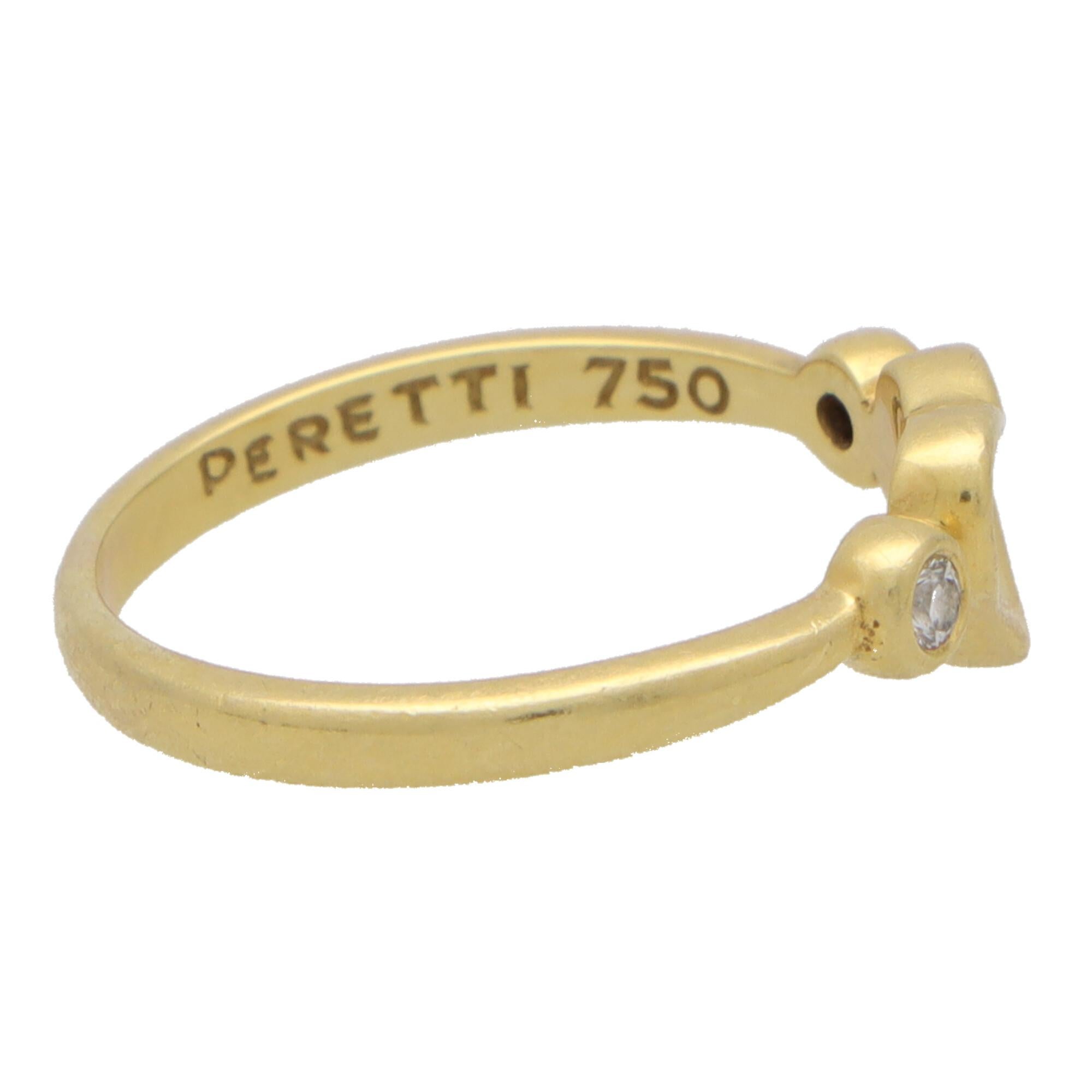 Retro Vintage Elsa Peretti for Tiffany & Co. Full Heart Diamond Ring For Sale