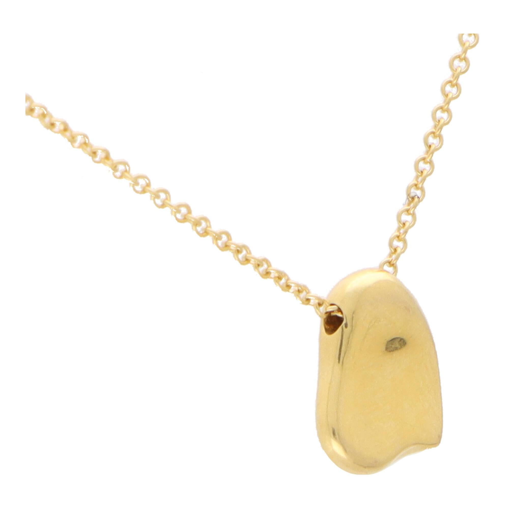 Vintage Elsa Peretti für Tiffany & Co. Herz-Halskette aus 18 Karat Gelbgold 1