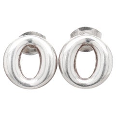 Vintage Elsa Peretti for Tiffany & Co. Sterling Silver Sevillana Stud Earrings
