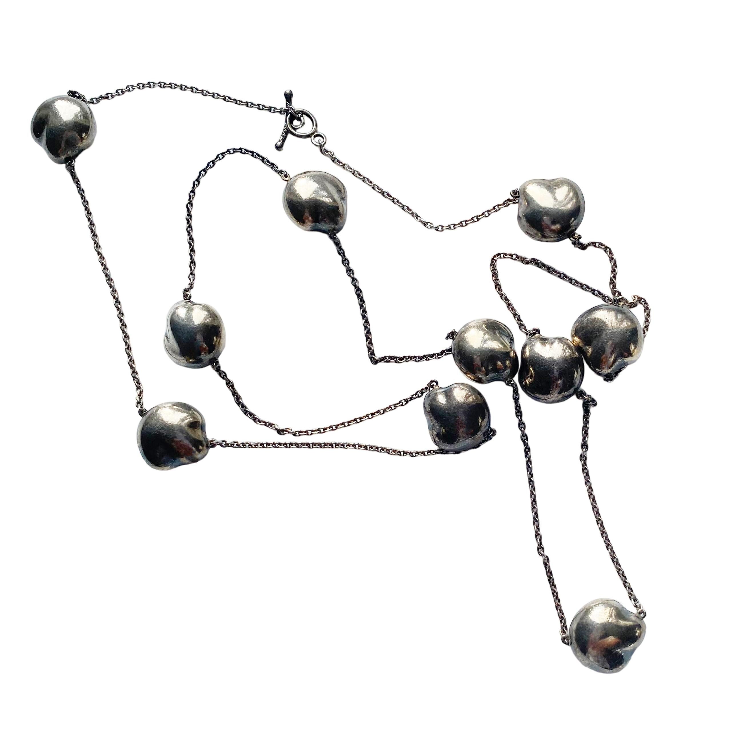 Art déco Elsa Peretti pour Tiffany, collier à bascule « Freeform » en argent sterling 925 à 10 branches, années 1980 en vente