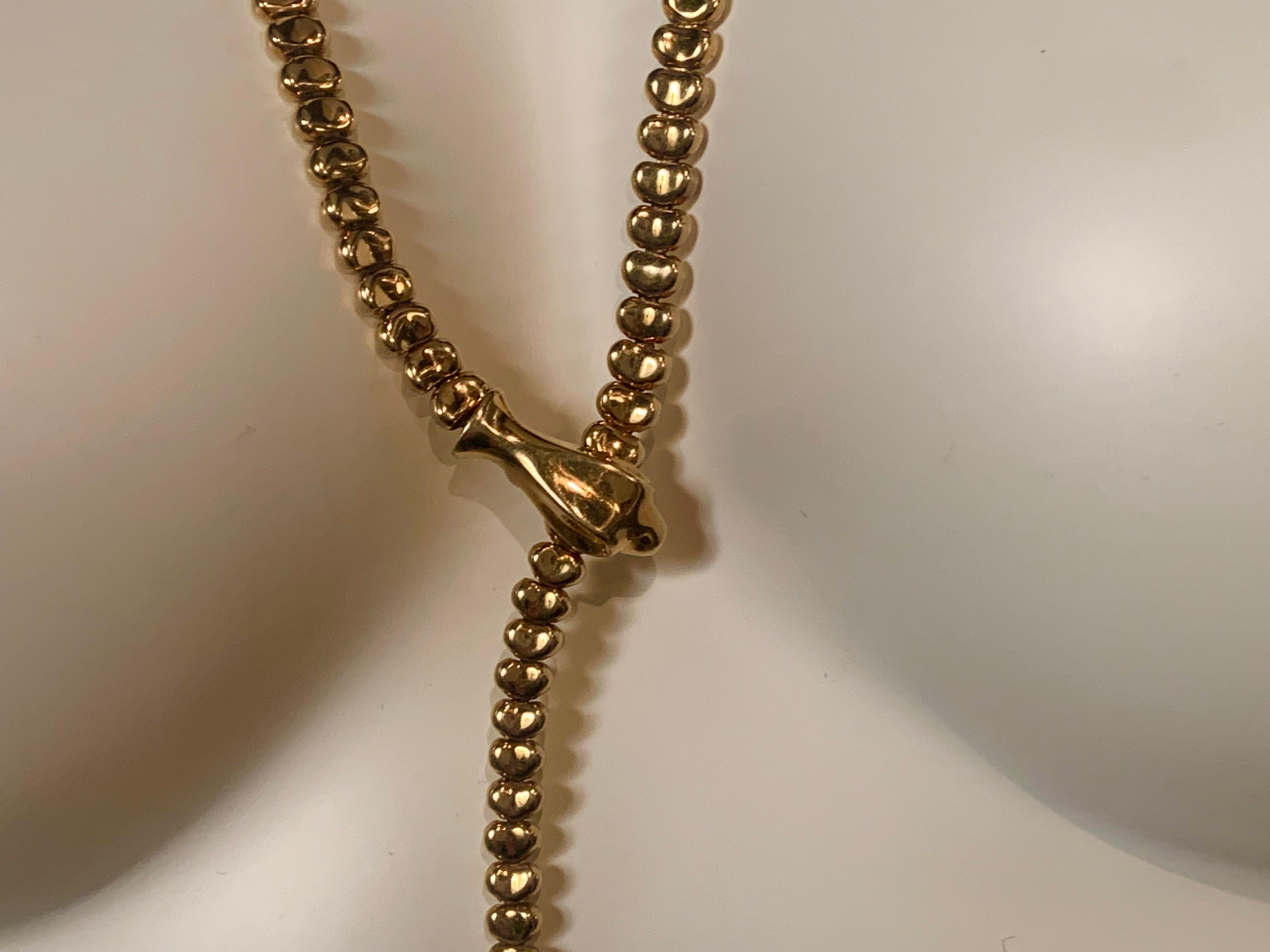 Women's or Men's Vintage Elsa Peretti Gold Snake Belt, Necklace or Bracelet 36 inches long
