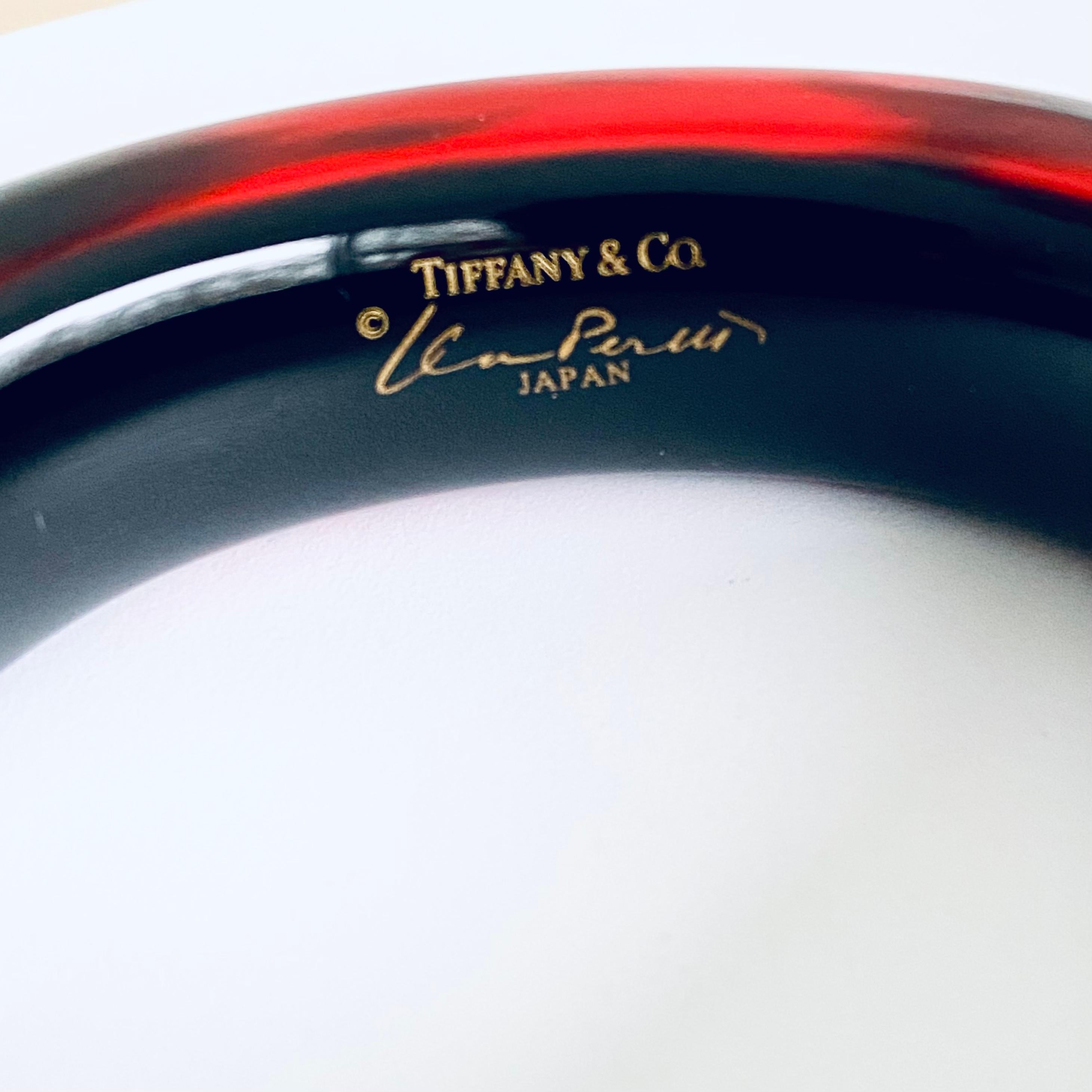 Vintage Elsa Peretti Japanese Hardwood Lacquer Bracelet Designed for Tiffany Co 1