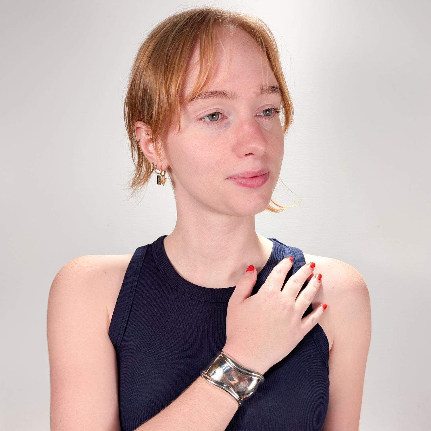 Modern Vintage Elsa Peretti Sterling Silver Bone Cuff Bracelet for Tiffany & Co, 1978 For Sale