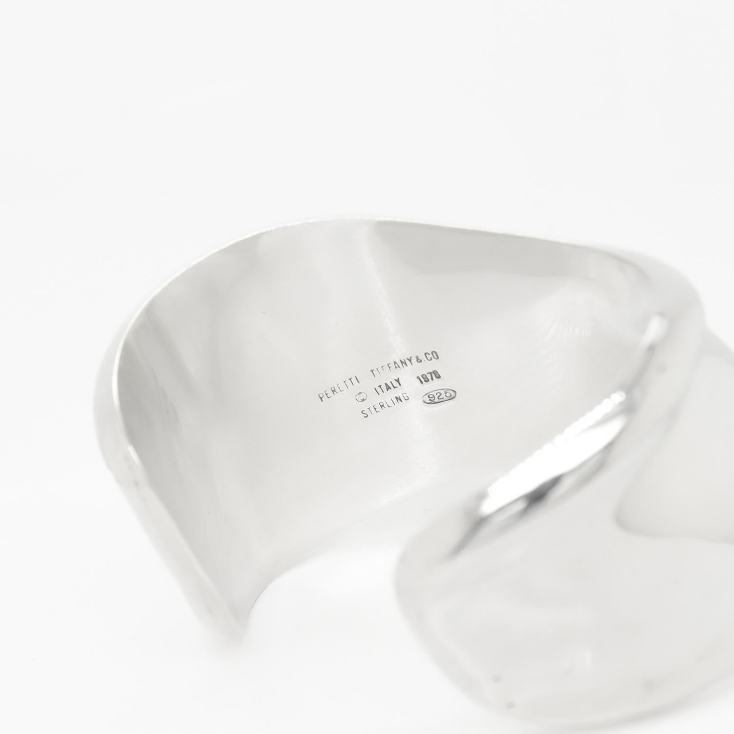 Vintage Elsa Peretti Sterling Silver Bone Cuff Bracelet for Tiffany & Co, 1978 For Sale 4