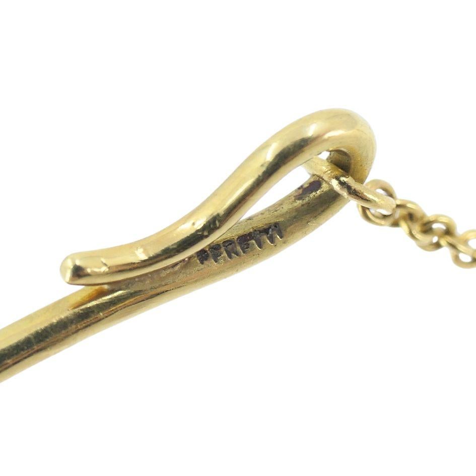 Vintage Elsa Peretti Tiffany & Co. 18k Gold Bean Wire Necklace For Sale 7