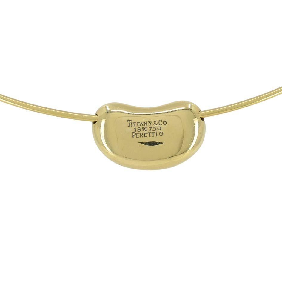 Vintage Elsa Peretti Tiffany & Co. 18k Gold Bean Wire Necklace For Sale 2