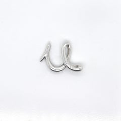 Vintage Elsa Peretti Tiffany & Co. Sterling Silver Letter U Pendant Necklace