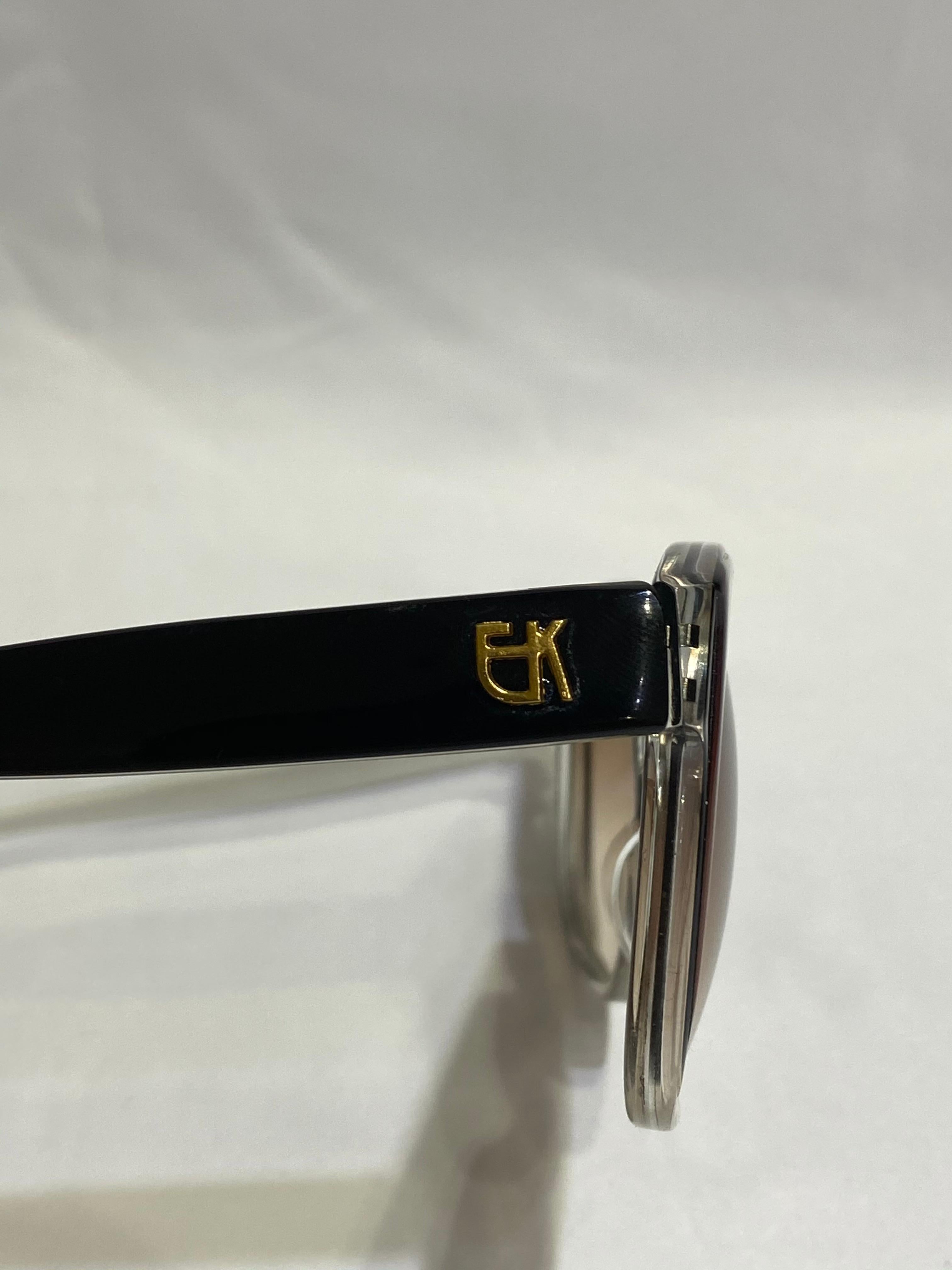 Vintage Emanuel Khanh Paris Square Sunglasses In Excellent Condition For Sale In Beverly Hills, CA