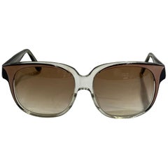 Vintage Emanuel Khanh Paris Quadratische Sonnenbrille