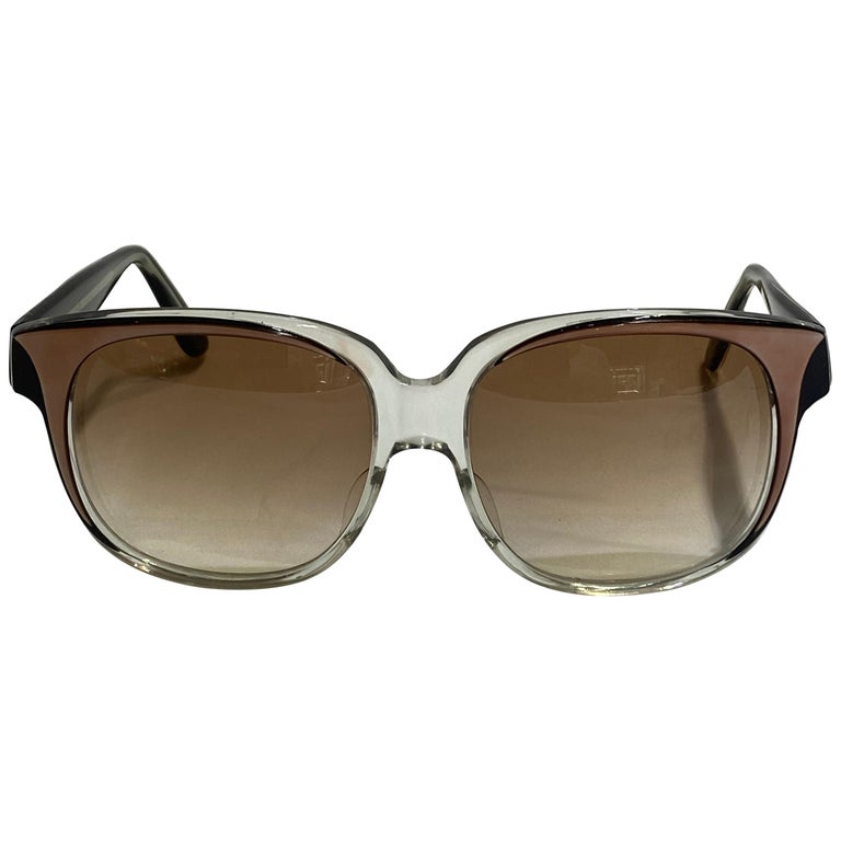 Vintage Emanuel Khanh Paris Square Sunglasses For Sale at 1stDibs