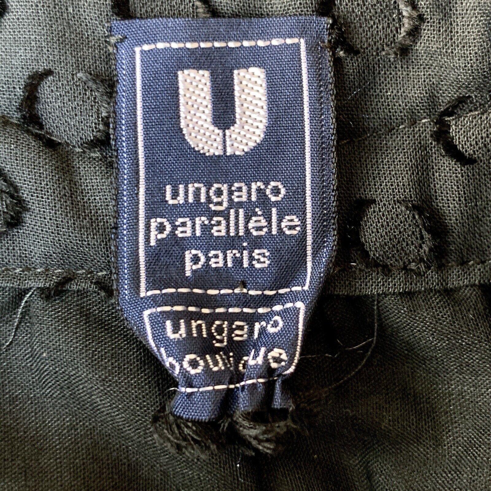 EMANUEL UNGARO Boutique Robe Parallele PARIS noire vintage, années 1980 en vente 9